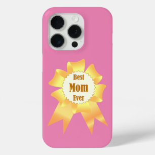 Coque iPhone 15 Pro Meilleure maman jamais Golden Lauréat du prix ruba