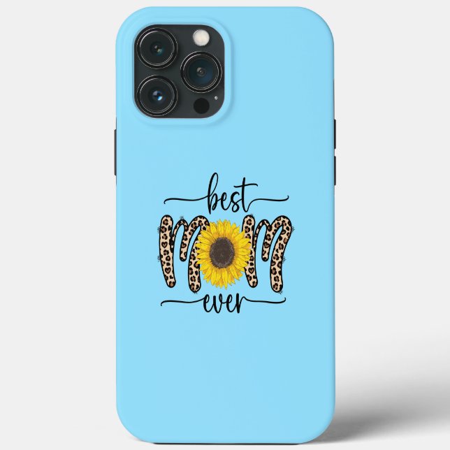 Coques Case-Mate iPhone Meilleure maman Jamais mignonne tournesol bleu (Verso)
