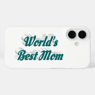 Coques iPhone 16 Meilleure Maman texte vert
