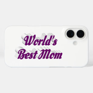 Coques iPhone 16 Meilleure Maman texte violet