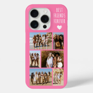 Coque iPhone 15 Pro Meilleures Amies Pour Toujours 6 Photo Rose