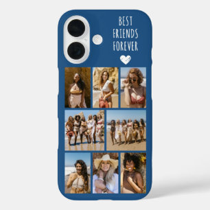 Coques iPhone 16 Meilleures Amies Pour Toujours 8 Photo Bleue