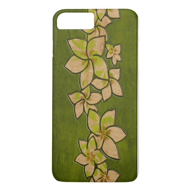 Coques Case-Mate iPhone Melia Hawaii Plumeria Faux Wood (Dos)