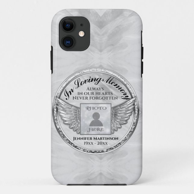 Coques Case-Mate iPhone Mémorial photo en mémoire d'amour (Dos)