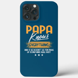 Case-Mate iPhone Case Mens Papa Knows Everything Funny Father's Day 