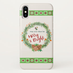 Case-Mate iPhone Case Merry & Bright Christmas Wreath