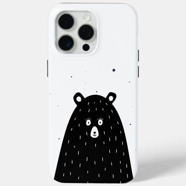 Coques Case-Mate iPhone Merveilleux dessin animé noir surpris Panda (Verso)