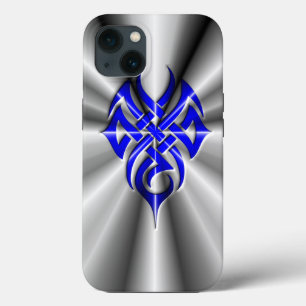 Case-Mate iPhone Case Métal : Acier Tribal Bleu