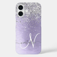 Métal brossé violet Parties scintillant d'argent N