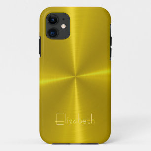 Etui iPhone Case-Mate Métal en acier brillant d'or