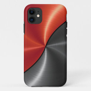 Case-Mate iPhone Case Métal en acier brillant rouge argenté