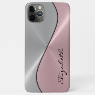 Case-Mate iPhone Case Métal en acier inoxydable argenté et rose