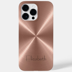 Coque Pour Pour iPhone 14 Pro Max Métal en acier inoxydable bronze