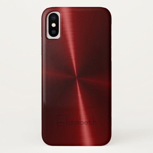 Coques Case-Mate iPhone Métal en acier radial brillant frais (Dos)