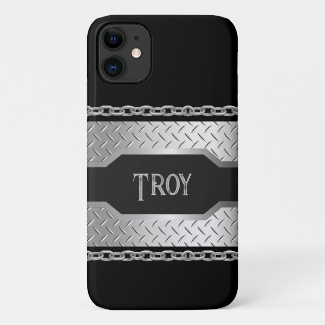 Coques Case-Mate iPhone Métal et chaîne d'argent personnalisé (Dos)