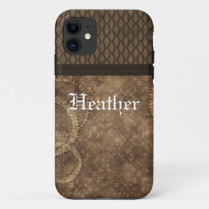 Coque Case-Mate Pour iPhone Metal Gear Steampunk BT iPhone 5 Coque, Brown