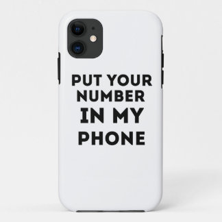 Coque iPhone 11 Mettez votre nombre dans mon téléphone