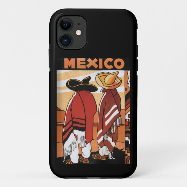 Coques Case-Mate iPhone Mexique ~ Poster de voyage Mexicains Zarapes (Dos)