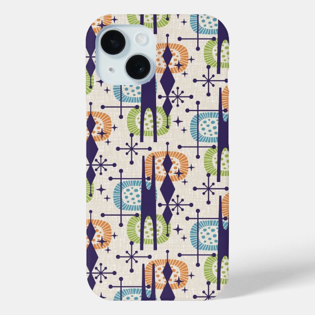 Coques Case-Mate iPhone Mi-siècle moderne âge atomique Motif Abstrait (Verso)