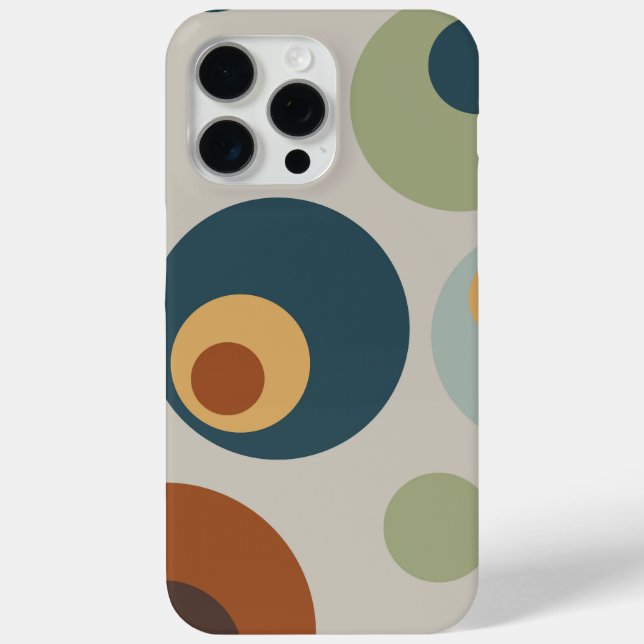 Coques Case-Mate iPhone Mi-Siècle Moderne Cercles amusants (Verso)