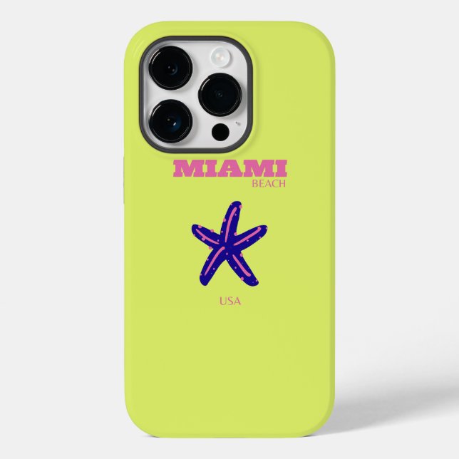 Coques Case-Mate iPhone Miami, Miami Beach, Travel Art, Preppy (Verso)