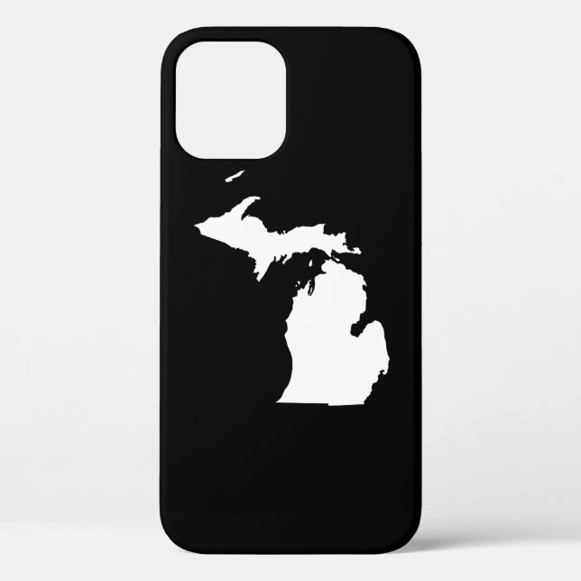 Coques Case-Mate iPhone Michigan en blanc et noir (Verso)
