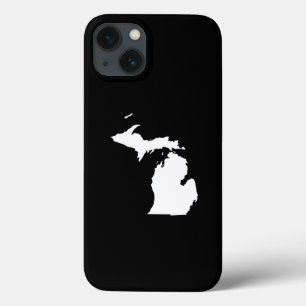 Coques Pour iPhone Michigan en blanc et noir