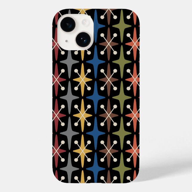 Coques Case-Mate iPhone Mid Century Modern Starburst Pattern (Verso)