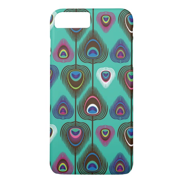 Coques Case-Mate iPhone mignon motif en plumes de paon (Dos)