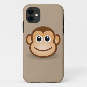 Coque iPhone 11 mignon singe animé souriant