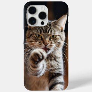 Coque iPhone 15 Pro Max Mignonne chatte lance un punch
