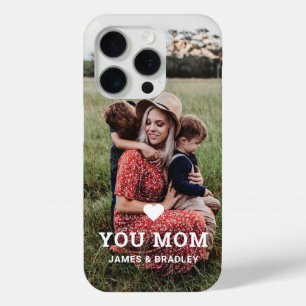 Coque iPhone 15 Pro Mignonne COEUR T'AIME MÈRE Fête des Mères Photo