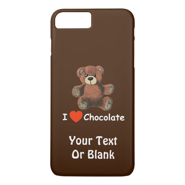 Coques Case-Mate iPhone Mignonne I Coeur (Amour) Chocolat Teddy Ours (Dos)