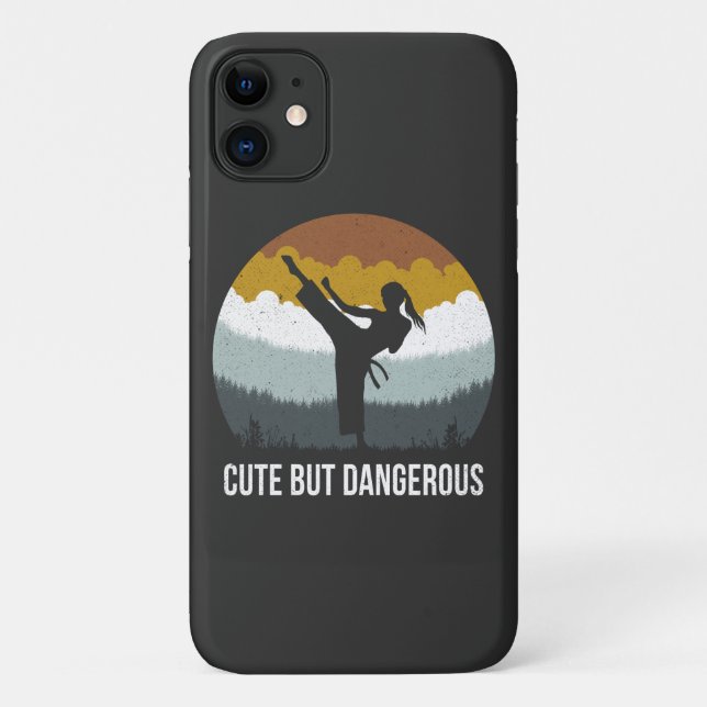 Coques Case-Mate iPhone Mignonne mais dangereuse - Karate Taekwondo Karate (Dos)