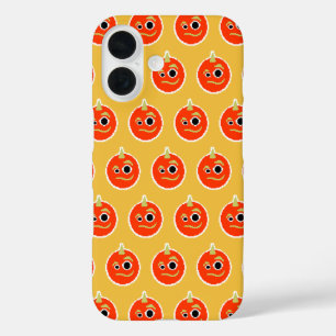 Coques iPhone 16 Mignonne pixellisé monstre orangé face lancer orei