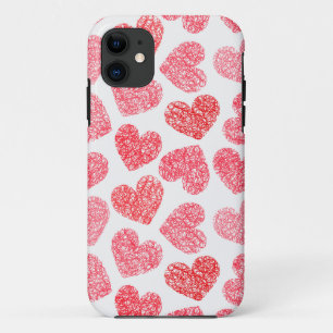 Etui iPhone Case-Mate Mignonne Rouge Doodled Heart Valentine's Day Motif