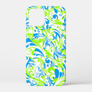Case-Mate iPhone Case Mignons bleu vert mélangé motifs floraux