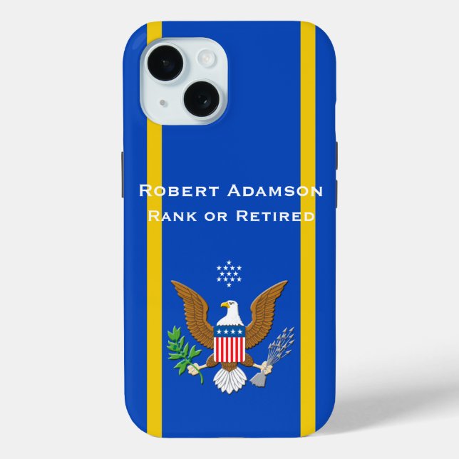 Coques Case-Mate iPhone Military U.S. Navy with Defense emblem personalize (Verso)