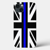 Mince Ligne Bleue Drapeau Royaume-Uni policier sym