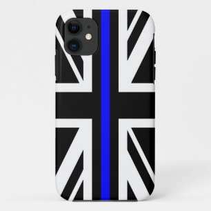 Case-Mate iPhone Case Mince Ligne Bleue Drapeau Royaume-Uni policier sym