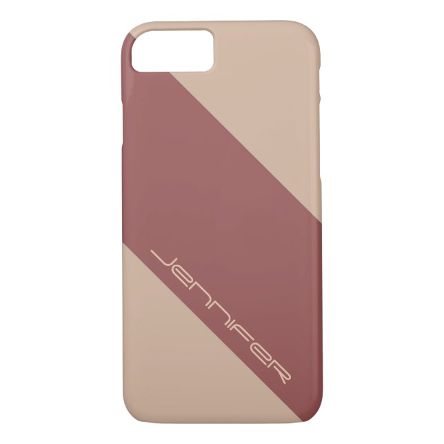 Coques Case-Mate iPhone Mini-amande Tan et Marsala Red Stripe (Dos)