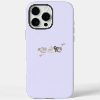 Coques iPhone 16 Pro Max Mini chats chats Sky Blue Téléphone Case