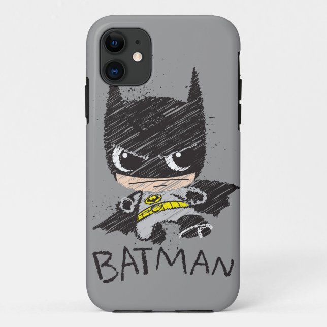 Coques Case-Mate iPhone Mini classique Batman Sketch (Dos)