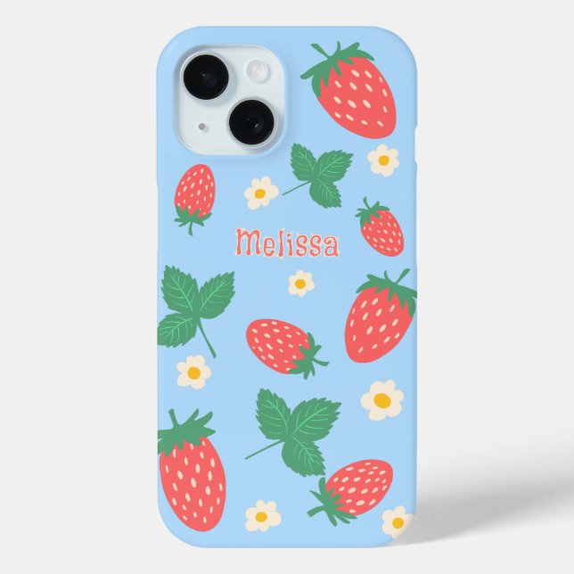 Coques Case-Mate iPhone Mini Fleur de Fraisier Personnalisé (Verso)