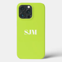 Mini-monogramme personnalisé nom chaux vert