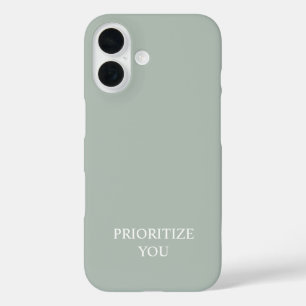 Coques iPhone 16 Minimal Prioriser Vous Citez Couleur de Cendre