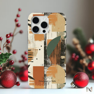 Coque iPhone 15 Pro Max Minimaliste Abstrait Terreux - Nature Organique