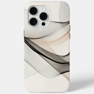 Coque iPhone 15 Pro Max Minimaliste   Délicat croquis feuille et branche