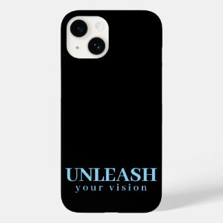 Coque Pour iPhone 14 Minimaliste Noir Mat Poussez Votre Vision Citation