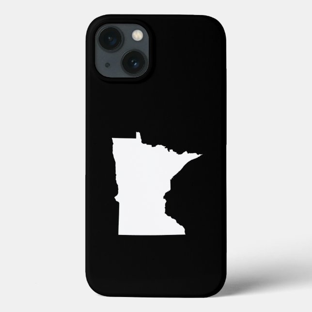 Coques Case-Mate iPhone Minnesota en blanc et noir (Verso)